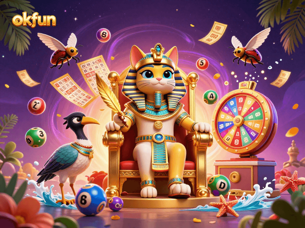 Experience fun and thrill at okfun with dynamic gaming elements and pharaoh characters.