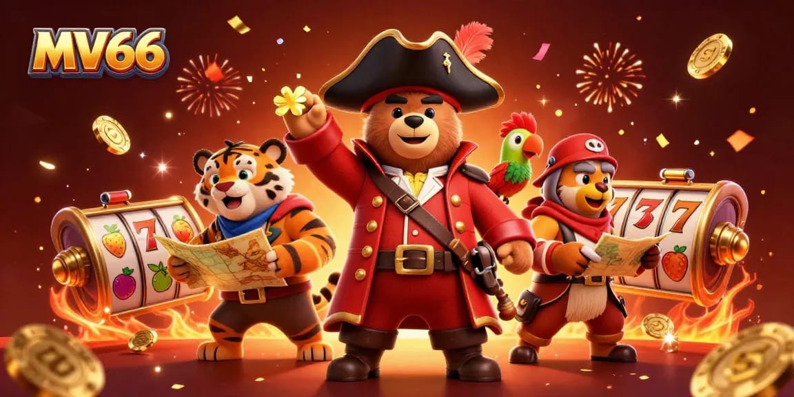 Experience jackpot excitement at MV66 with vibrant 3D characters and casino elements.