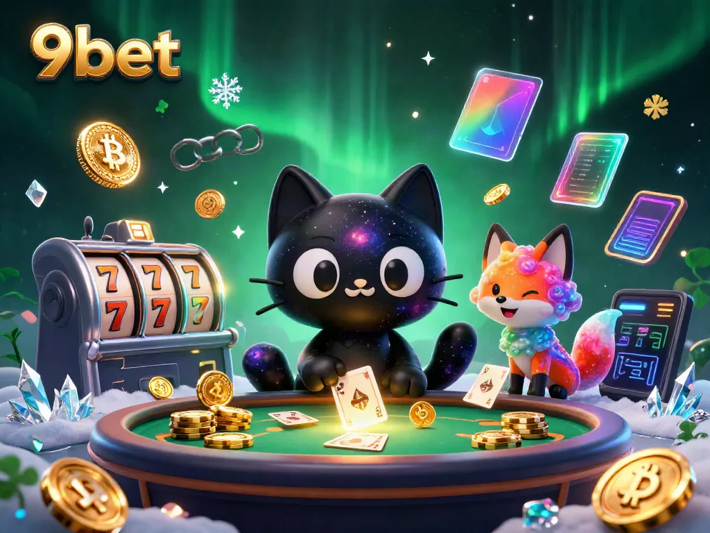 Experience the excitement of winning at 9bet's live casino with vibrant characters and cosmic elements