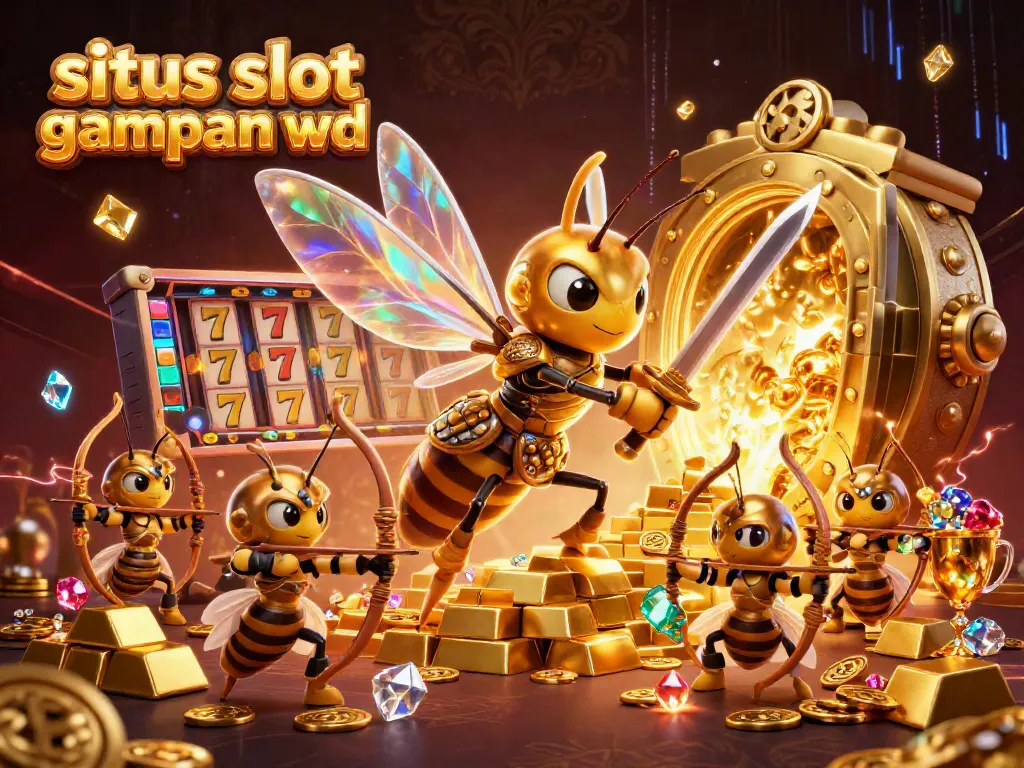 Permainan situs slot gampang wd dengan hornet emas dan elemen kasino yang menarik.