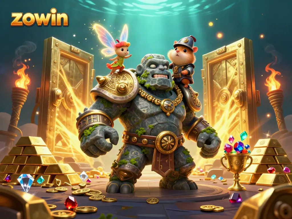 Experience the thrill of winning at Zowin with a magical golem, a fairy casting spells, and treasure galore.