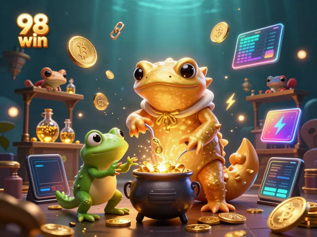 Join the action in 98 win as characters create gold in a mystical alchemy scene.