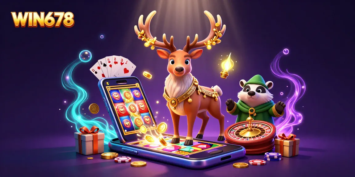 Experience dynamic gameplay with WIN678 featuring a Celtic druid and wise badger amidst casino-themed elements.
