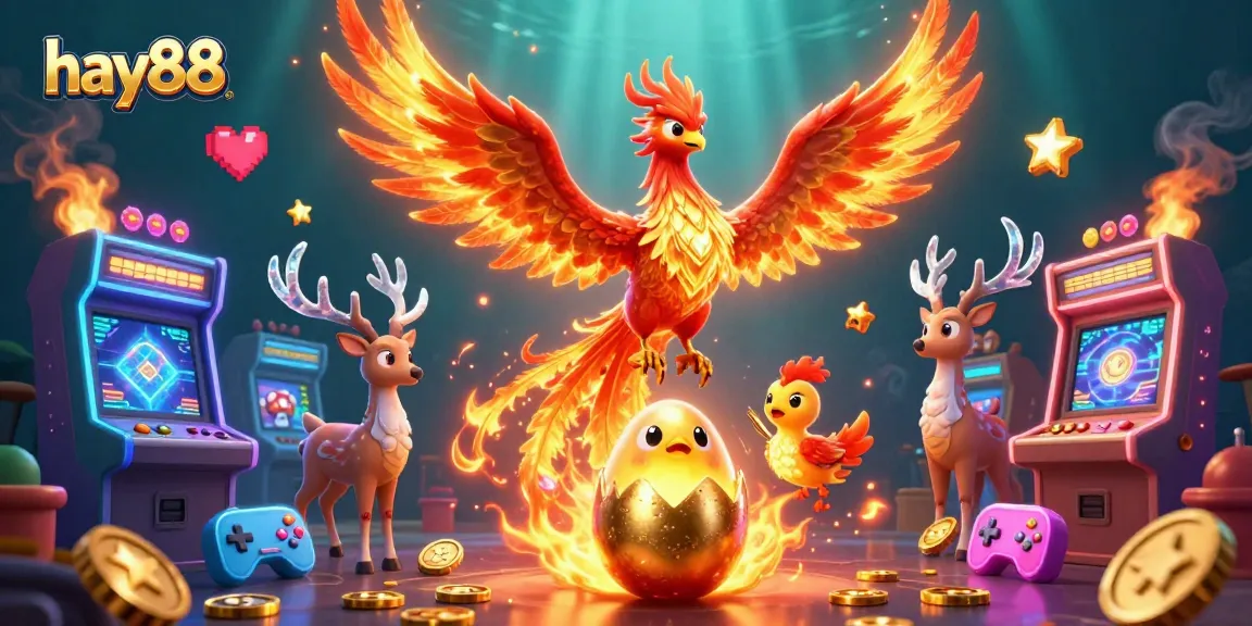Experience the thrill of hay88 with vibrant gaming elements and a mystical scene.