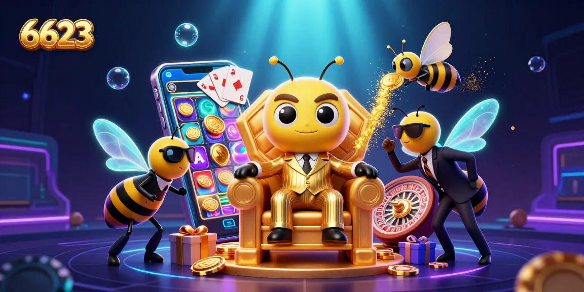 Immerse in 6623's thrilling gaming experience with the bumblebee mob boss and exciting casino elements.