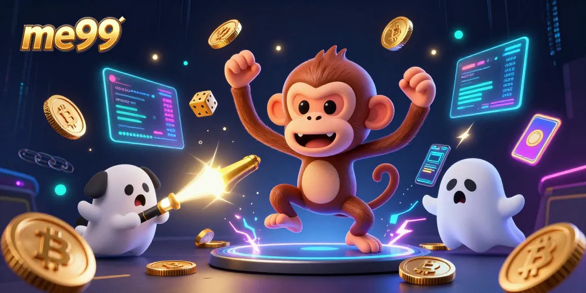 Win big at me99 with a thrilling ghost-hunting scene in a vibrant online casino.