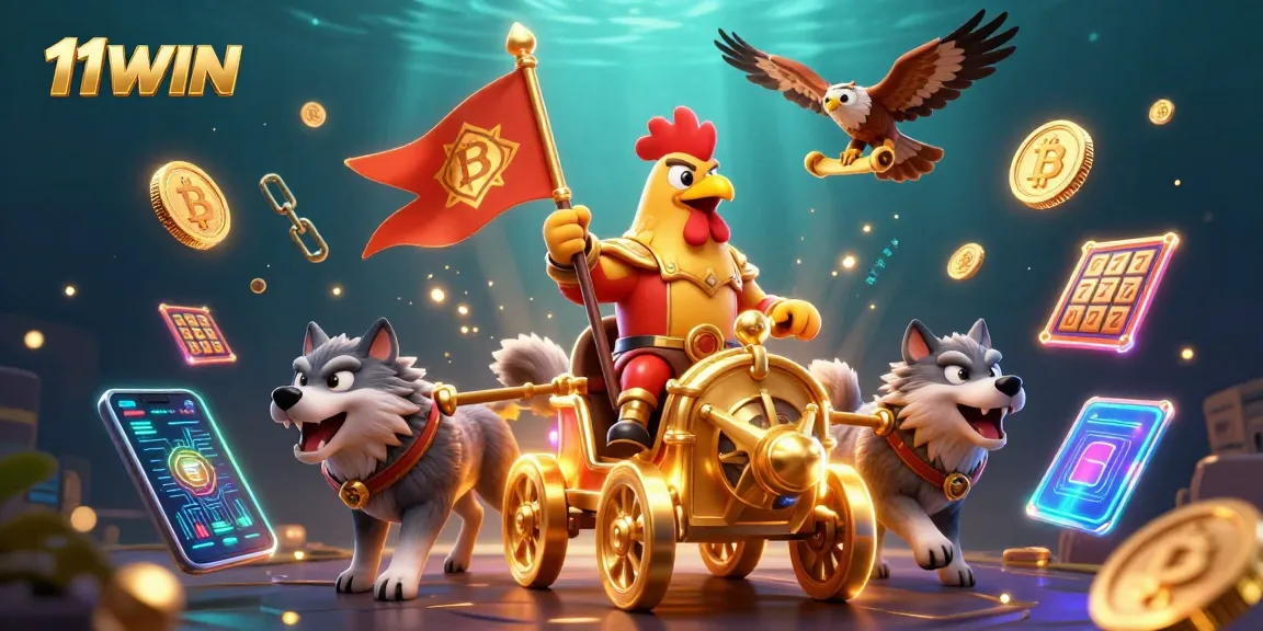 Experience thrilling gameplay at 11WIN with a cartoon warlord and crypto elements.