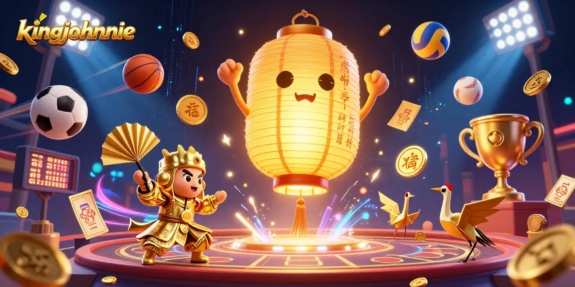 Experience kingjohnnie’s vibrant casino scene featuring dynamic sports betting illustrations.