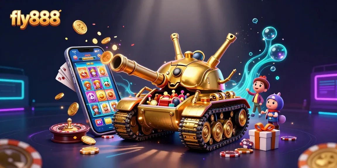 Engaging fly888 casino scene featuring captivating slot games and festive elements