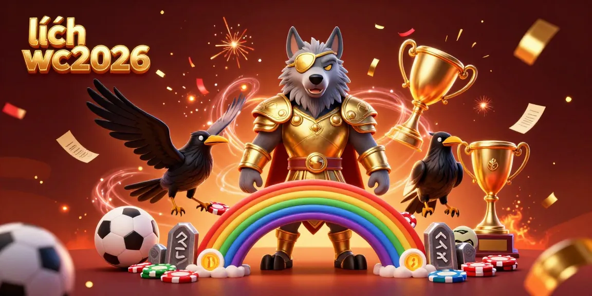 Engage with the thrilling atmosphere of lịch wc2026 sports betting with iconic characters and celebratory elements.