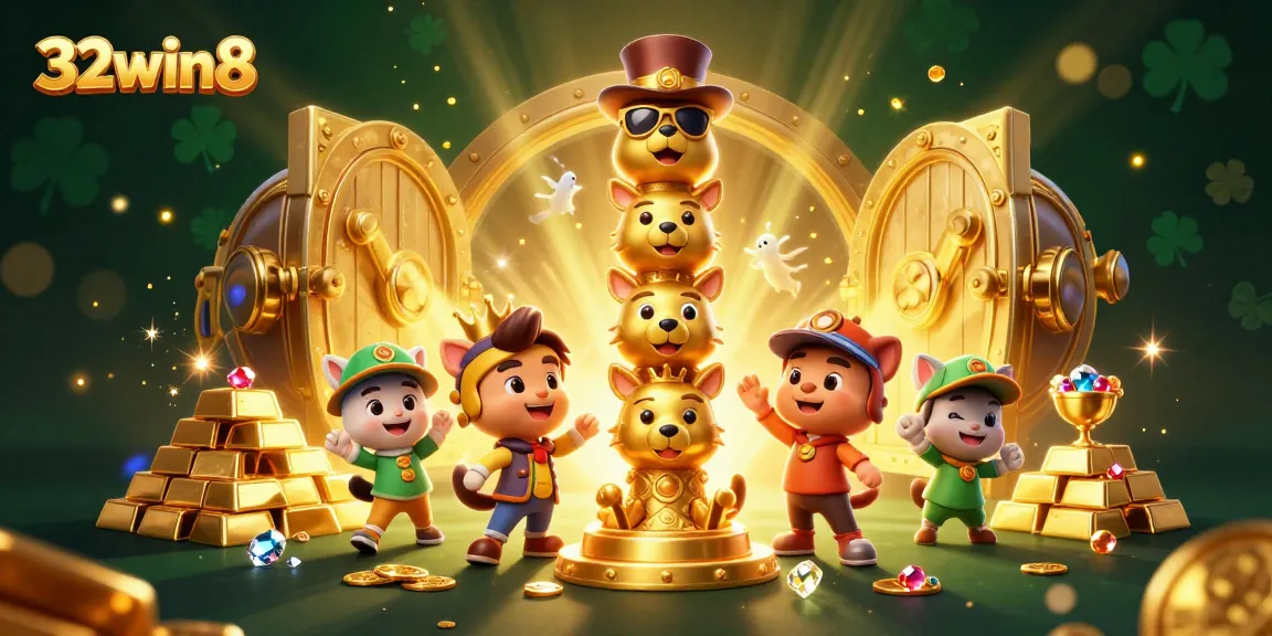 Experience thrilling jackpots at 32win8 with vibrant totem poles and treasure galore.