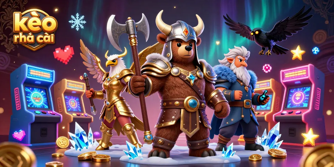 Experience thrilling kèo nhà cái action through vibrant 3D characters and casino elements.